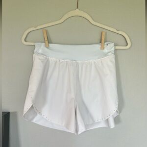 Lululemon Fast and Free white reflective shorts